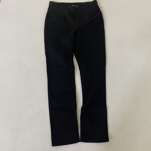 Gloria Vanderbilt 10 Amanda Pull On Black Wash Stretch Denim Womens Jeans